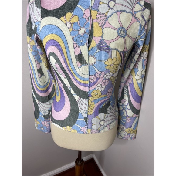 Damson Madder Peggy Psych Long Sleeve Top in Purple Sz 6 - Picture 8 of 10